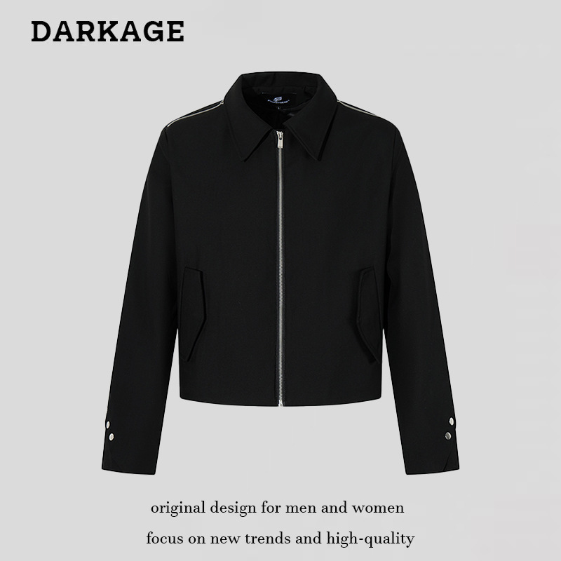 Chinese Trendy Brand European and American Style American Casual Versatile 2025 Autumn and Winter Zipper Jacket Retro Simple Handsome