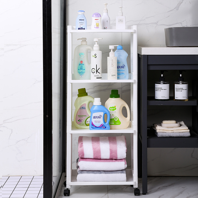 可動式小型カート収納ラック、スナックや書籍用収納棚、キッチンやバスルーム用フロア収納ラック、スナック用収納棚