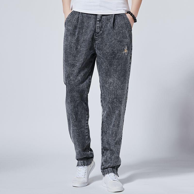 Chaqueta de mezclilla de estilo chino para hombre, traje de hombre, bordado con hebilla de disco retro, traje Tang, cuello alto juvenil, chaqueta de marca de moda suelta