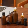 精华便携定制蒙砂滴管瓶