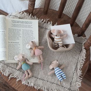 Original New Cartoon Mini Mouse Doll, Play House Dress-Up Mouse Baby Doll, Danish Fairy Tale Style Doll