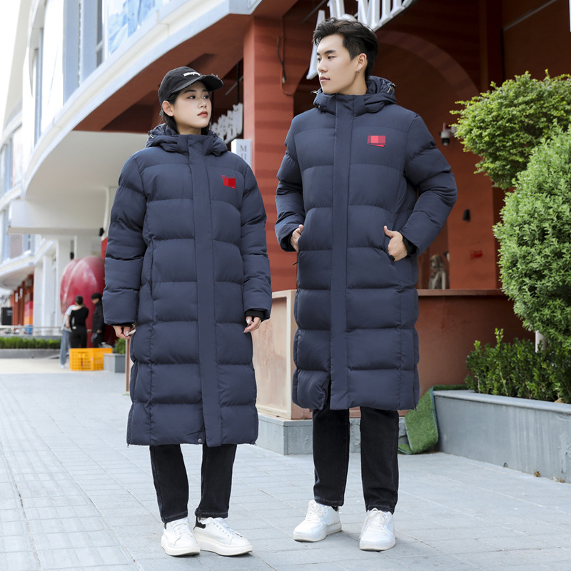 2026 new style family warm coat with ultra-soft fleece lining, windproof and waterproof, long over-the-knee design, suitable for both men and women