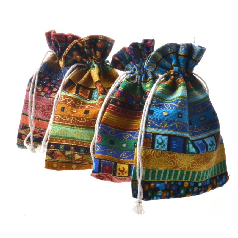 Ethnic Style Geometric Cotton Drawstring Jewelry Packaging Bags display picture 1