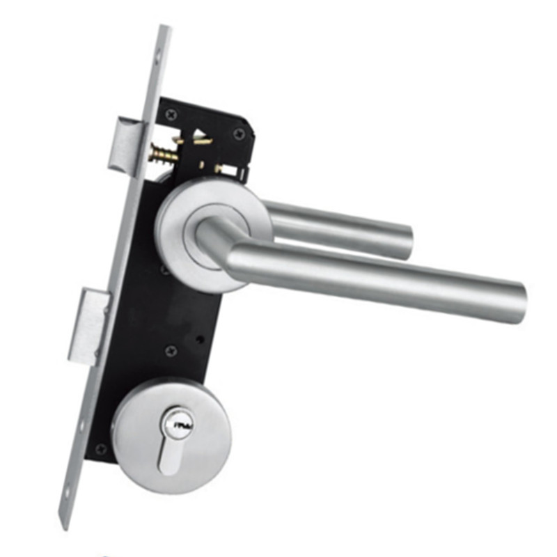 El SUR DE China S11 fábrica directa Oval de acero inoxidable split manija cerradura de la puerta de aleación de aluminio de plástico puerta de acero manija de bloqueo Canal