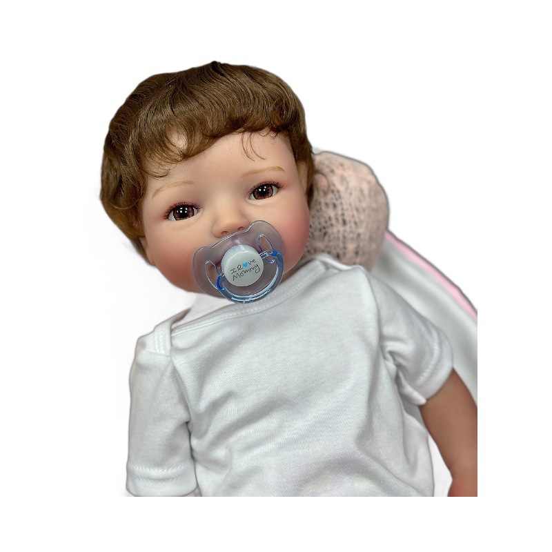 Exquisita pulgada pintada pura hecha a mano bebé simulación de muñeca transfronteriza 18 juguetes muñeca pesada muñeca de venta