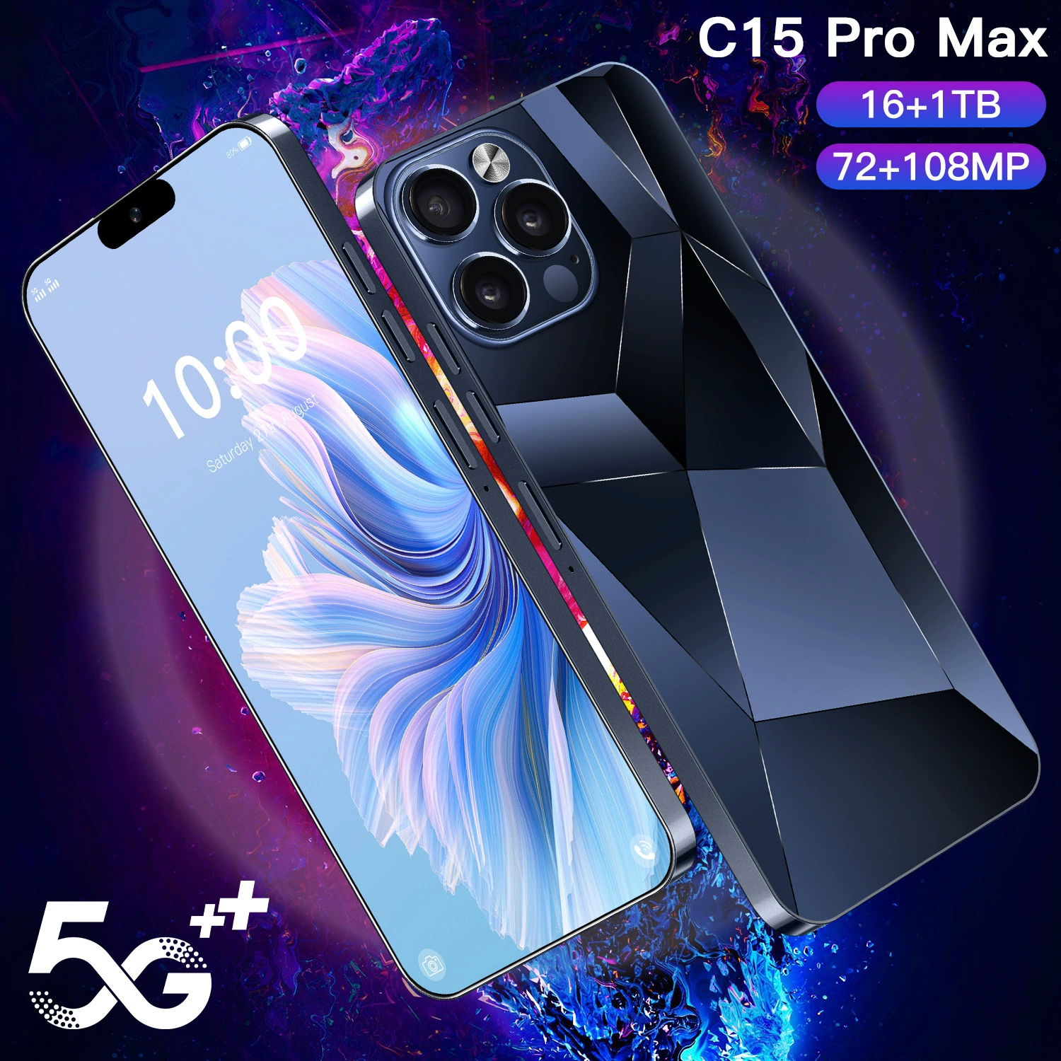 (Перекрестная торговля), мобильный телефон, C15, 15 Pro Max, широкий экран, оптовая продажа