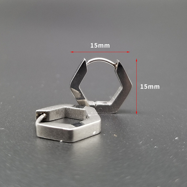 geometric fashionable universal earrings stainless steel for men and…