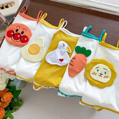 Newborn Baby Summer Strappy Thin Cotton Cute Unisex Toddler Sleeveless Romper Climbing Suit