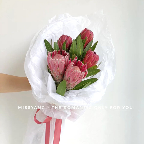 Snow Pear Paper Airy Strawberry Lining Flower Wrapping Paper Bouquet Material Waterproof Base Paper Korean Flower Arrangement