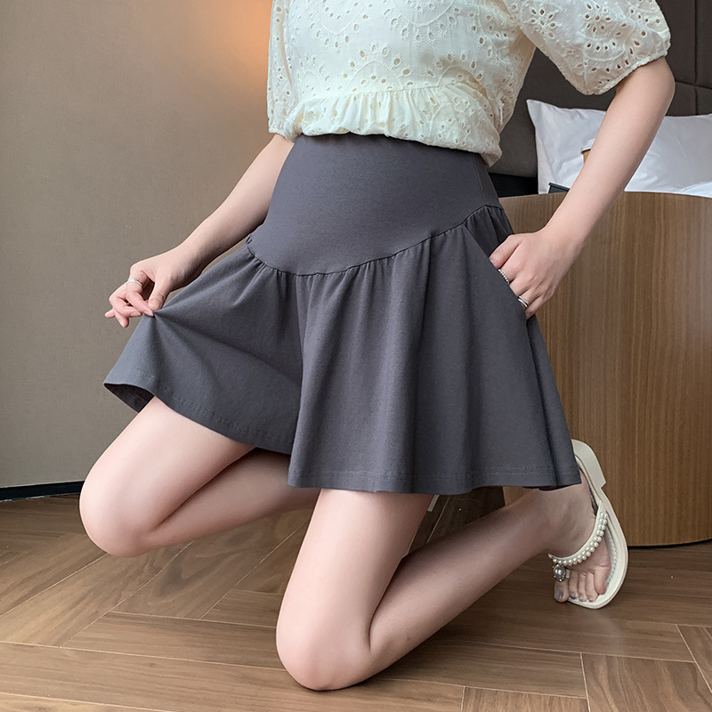 Maternity Shorts for Summer, Thin Style, Low-Waist, Wide-Leg Casual Pants, Loose Fit, Outerwear, Sporty Fashion Pants/Skirt
