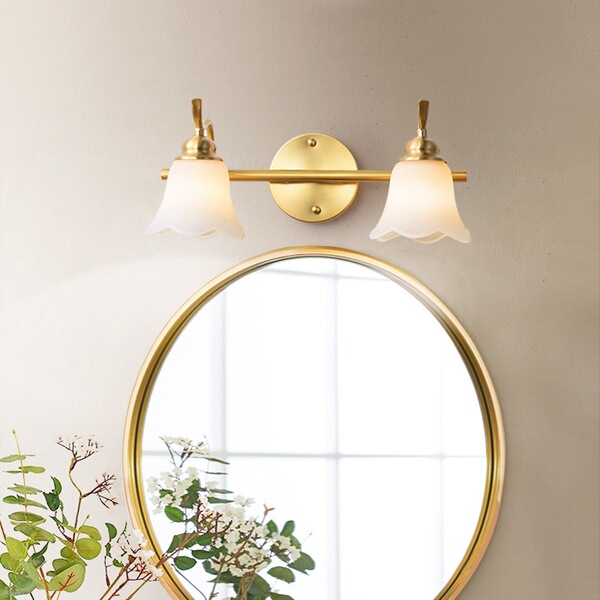 Copper front headlights for mirror