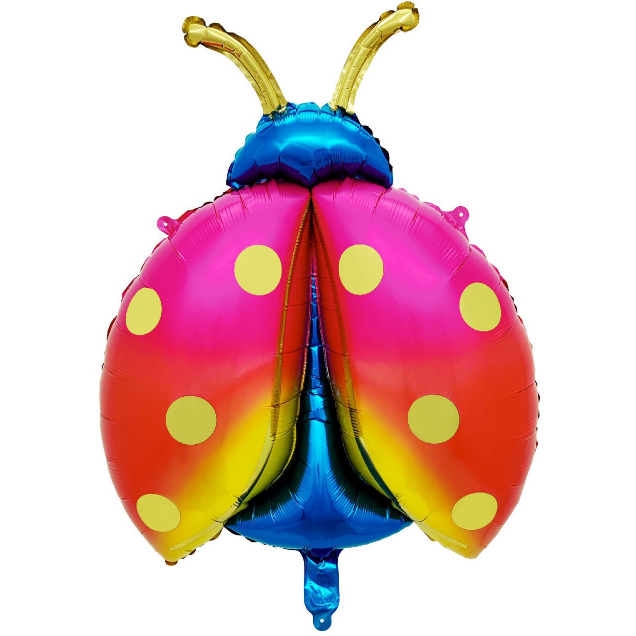 Lado volando mariposa mariquita flor película de aluminio globo decoración de la fiesta de cumpleaños de los niños forma de mariposa globo al por mayor