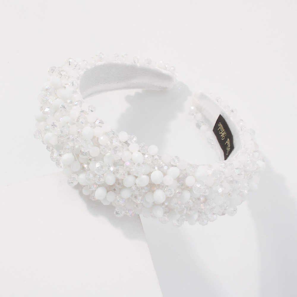 Fashion Thick Sponge Wide Brim Rhinestone Headband display picture 1