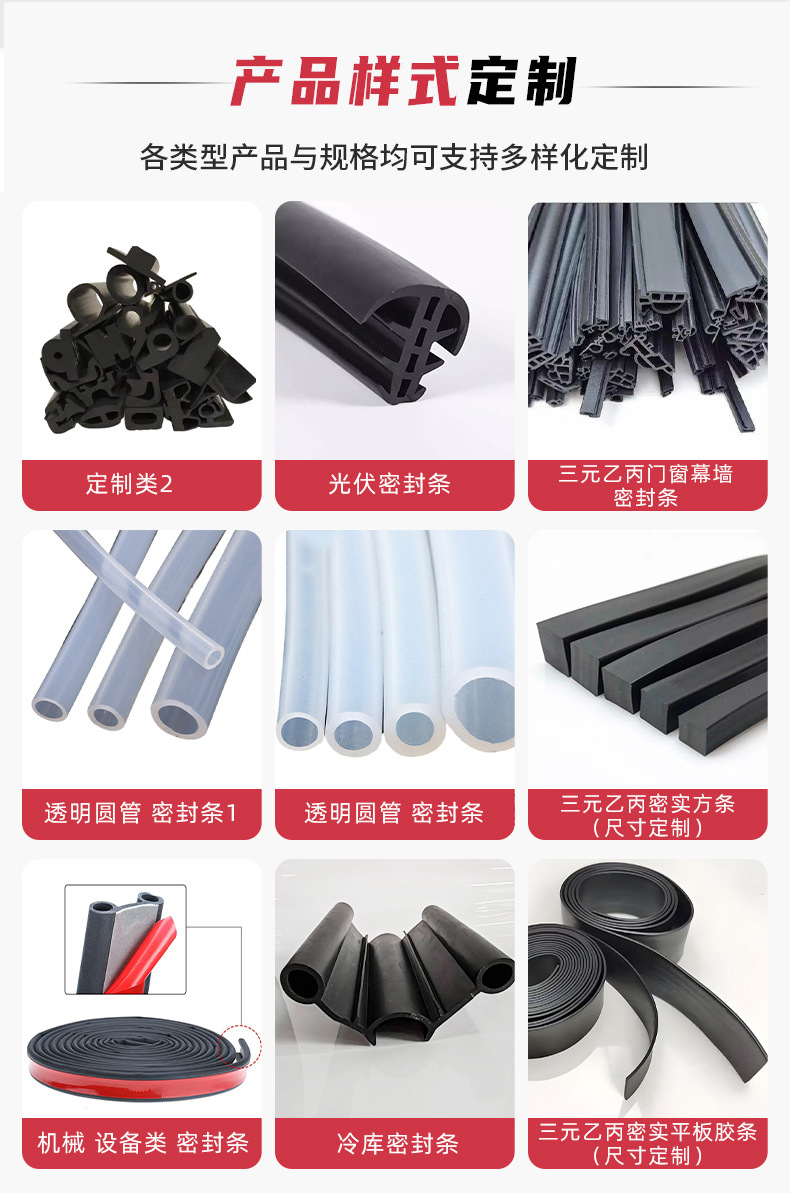 Rubber Sealing Strip for Car Doors and Windows, Industrial Universal Dustproof, Waterproof, Soundproof Adhesive Strip Sealing Strip