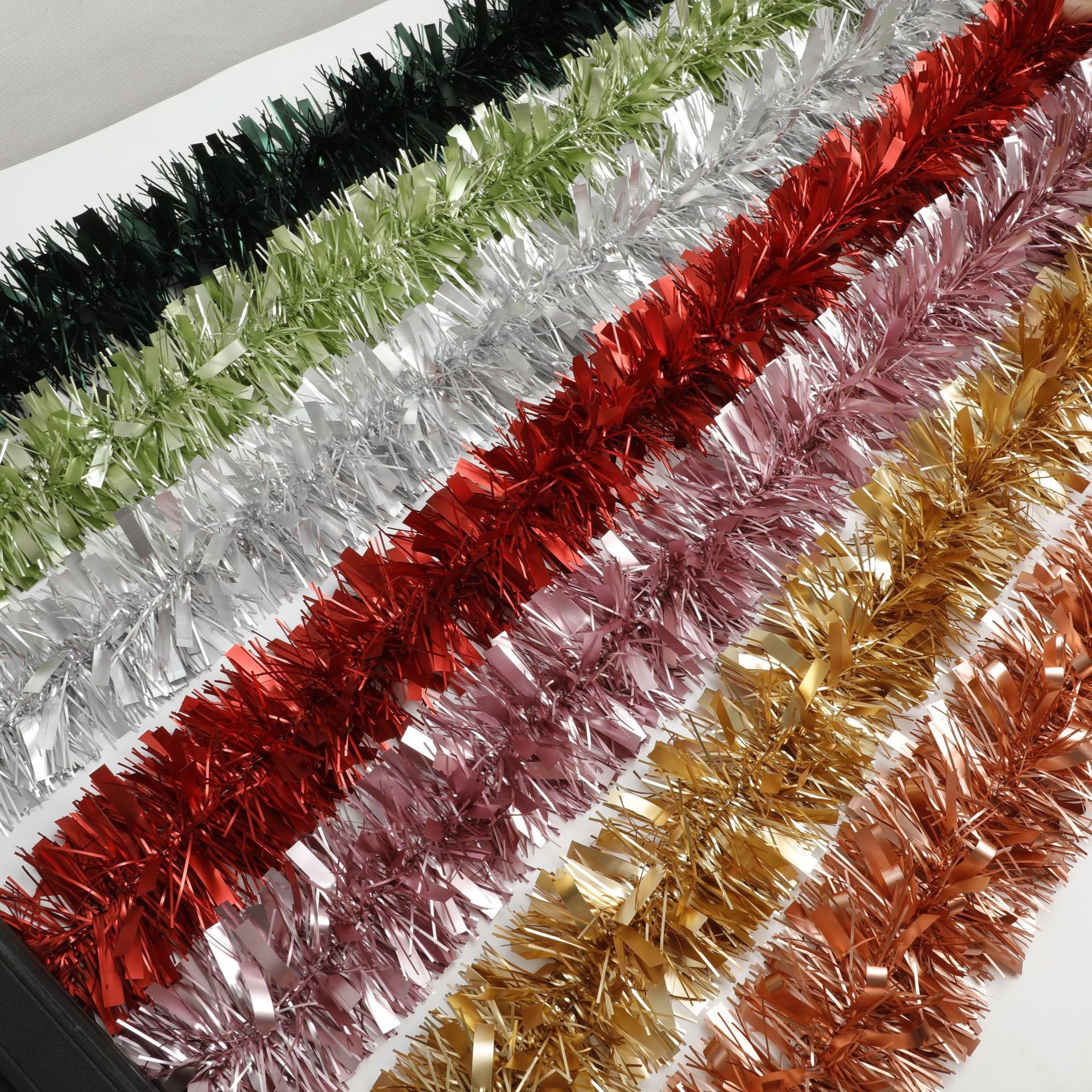 Transfronterizos Amazonas Navidad Eventos Celebración Disposición Decoración Matte Thick Mixed Color Stripes 2