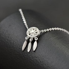 网络直播捕梦网流苏锁骨链韩版轻奢网红羽毛项链设计时尚百搭创意