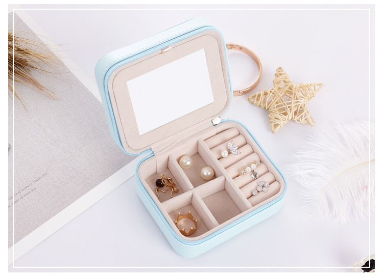 Fashion Solid Color Pu Jewelry Boxes display picture 3