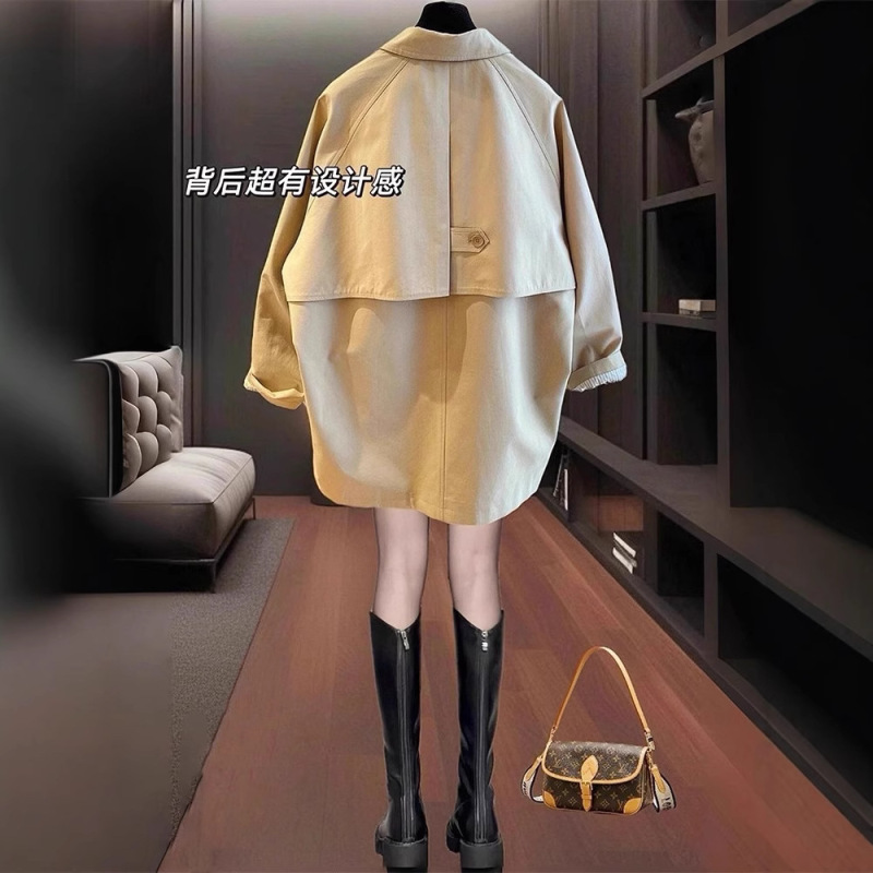 预售早秋新款小香风设计感看气质卡其色风衣外套女春秋款|undefined