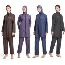 跨境Muslim泳装户外运动女士中东保守三件套防晒东南亚冲浪泳衣