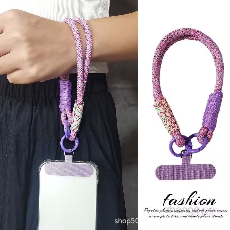 Mobile Phone Lanyard Guofeng Xiangyun Woven Wrist Rope Strong and Durable Non-slip Handheld Chain Trendy Women's Short Hanging Rope Pendant Mobile Phone Lanyard Guofeng Xiangyun Woven Wrist Rope Strong and Durable Non-slip Handheld Chain Trendy Women's Short Hanging Rope Pendant