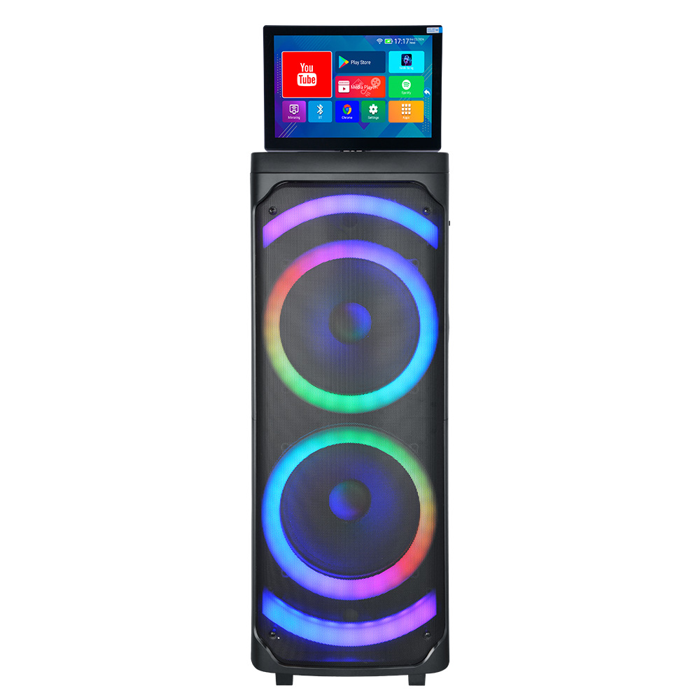 14.1inch Android touch screen karaoke sound system 50W high-power outdoor Bluetooth speaker suitable for