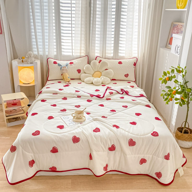 Летний коврик, набор, шелковый летний одеяло, комплект из 3 предметов, комплект из 4 предметов