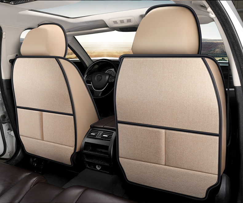 23 Years New All-Season Breathable Striped Linen Car Seat Cushion Wholesale Export from Physical Store