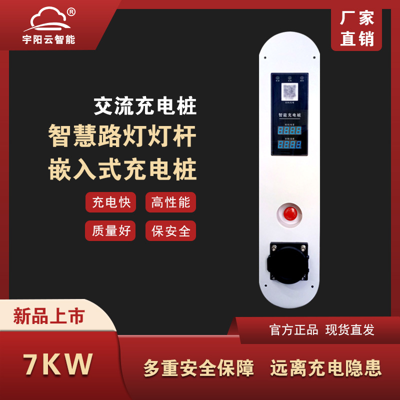 电动汽车新能源交流智慧路灯灯杆充电桩单枪双枪家用商用7KW32A