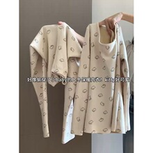 卡通印花保暖内衣女秋冬新款睡衣女打底秋衣秋裤女宿舍家居服套装
