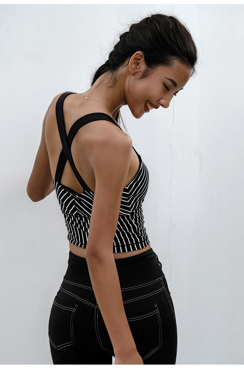 Title 5, Traje de yoga con estampado de rayas para mujer...