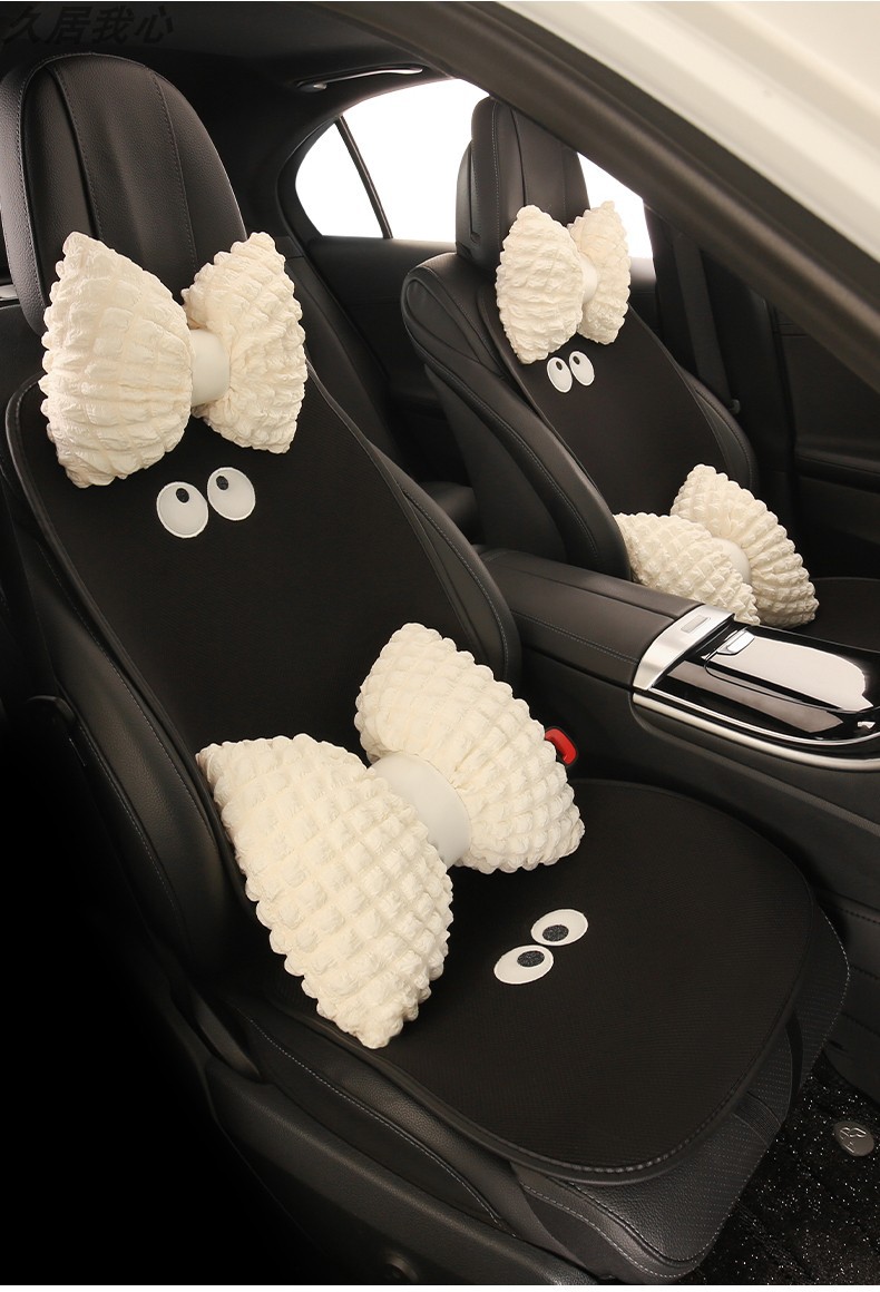 Car Seat Cushion Four Seasons Universal Cute Cartoon Seat Cushion Car Advanced Seat Cover Car Seat Cover Lady Goddess