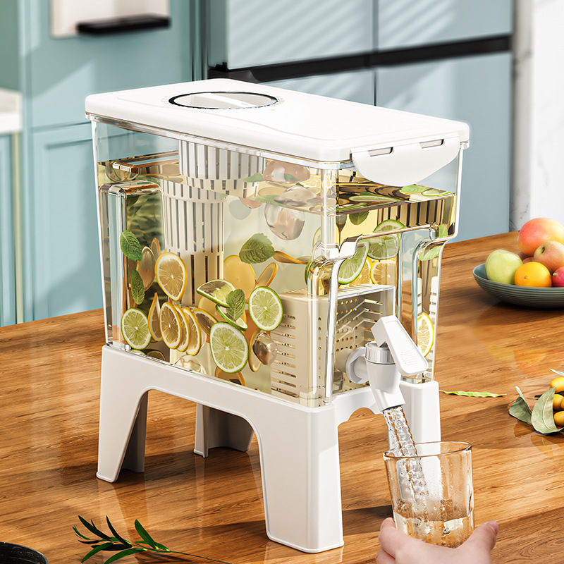 冰箱冷水壶带龙头塑料耐高温大容量储水壶桶泡水果茶壶家用凉水壶