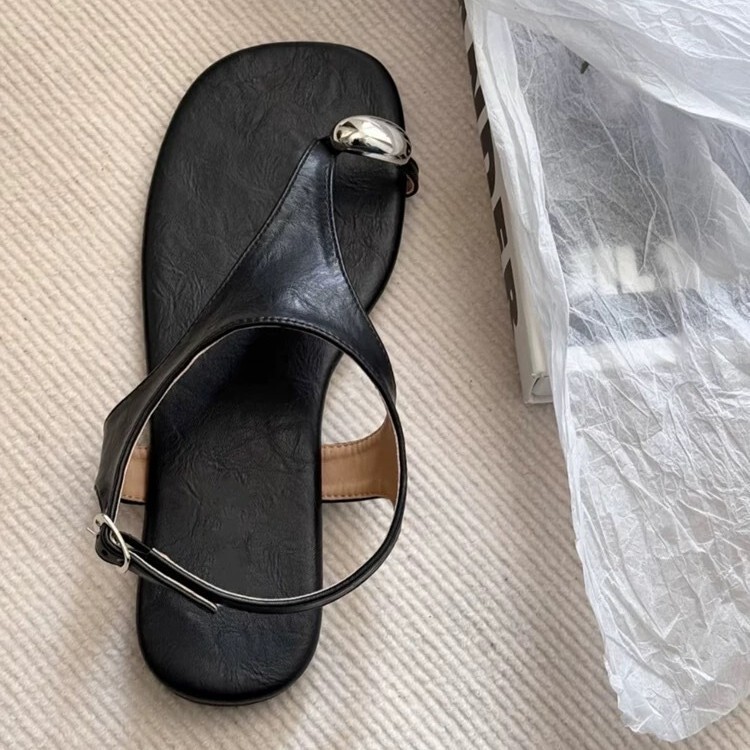 In-Stock Sheepskin Vintage Flat Thong Sandals for Women, Summer Outdoor Wear, Toe-Post Roman Sandals, Flip-Flops In-Stock Sheepskin Vintage Flat Thong Sandals for Women, Summer Outdoor Wear, Toe-Post Roman Sandals, Flip-Flops