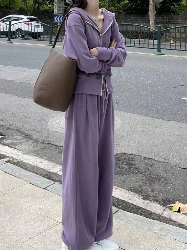 高腰显瘦卫衣运动套装女春秋学生宽松韩版时尚洋气休闲两件套跑步|undefined