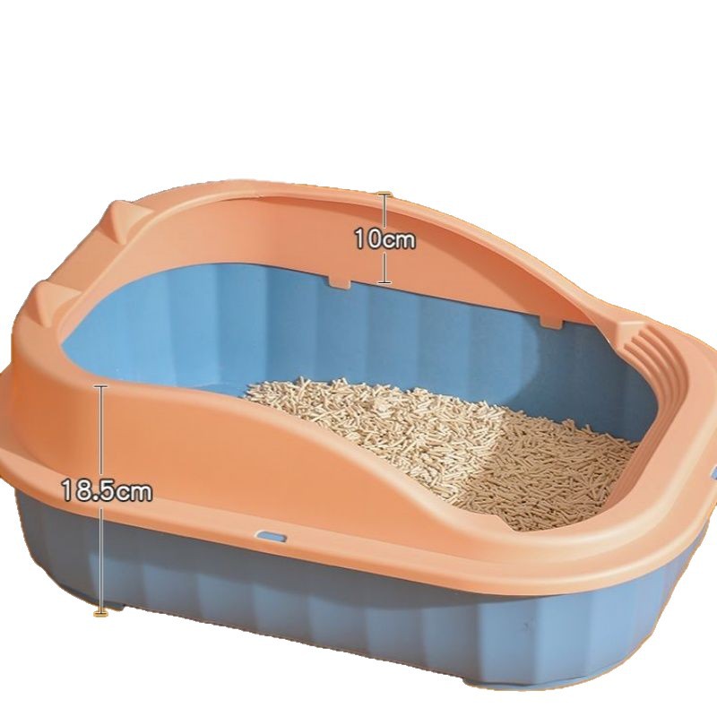 Caja de arena para gatos, caja de arena semi-cerrada antisalpicaduras con arena, inodoro para gatos extra grande, caja de arena para excrementos de gatos a prueba de olores, suministros para mascotas