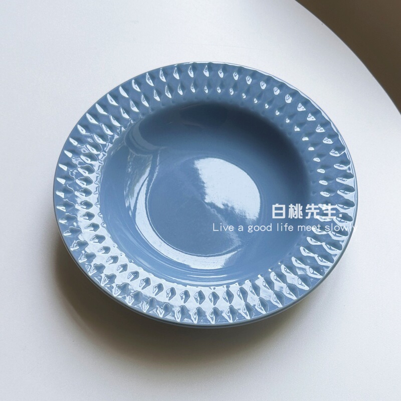 Morandi color ceramic tableware suit straw hat bowl ins style spaghetti soup plate high-grade small foreign trade products