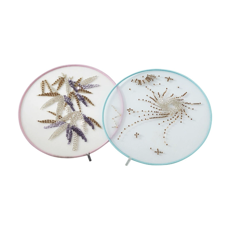 Tuan fan embroidery processing, customized fan embroidery, French embroidery process, bead tube, sequins, bubble beads, source embroidery factory