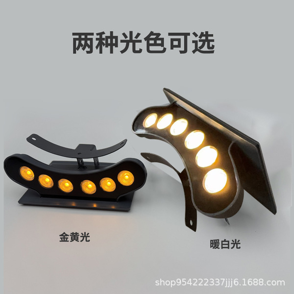 Outdoor waterproof LED 6-watt solar corrugated lamp tile eaves lamp…