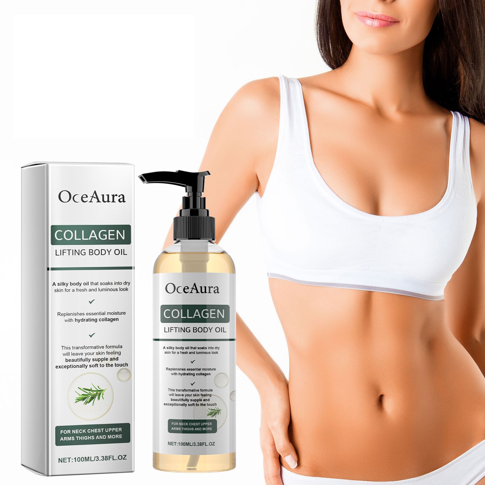 Eu Cpsr Oceaura Collagen Body Oil Moisturizes Dry and Rough Skin and Improves Skin Hydration