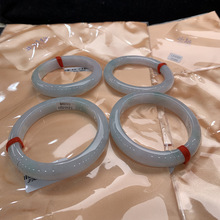 缅甸天然A货翡翠手镯冰糯种玉镯子满绿飘花贵妃玉手镯飘阳绿玉镯