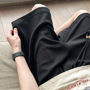 High-end Ice Silk Shorts Men's Summer Thin Loose Casual Sports Shorts Fashion Brand Quick-drying American Style Pants