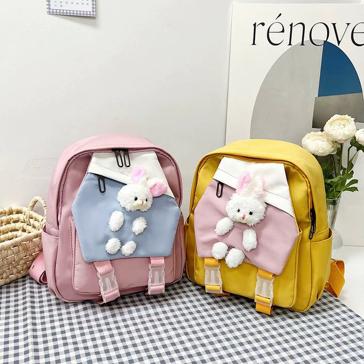 Children's backpack, cute nylon rabbit, small school bag, 2023 collection, Korean style