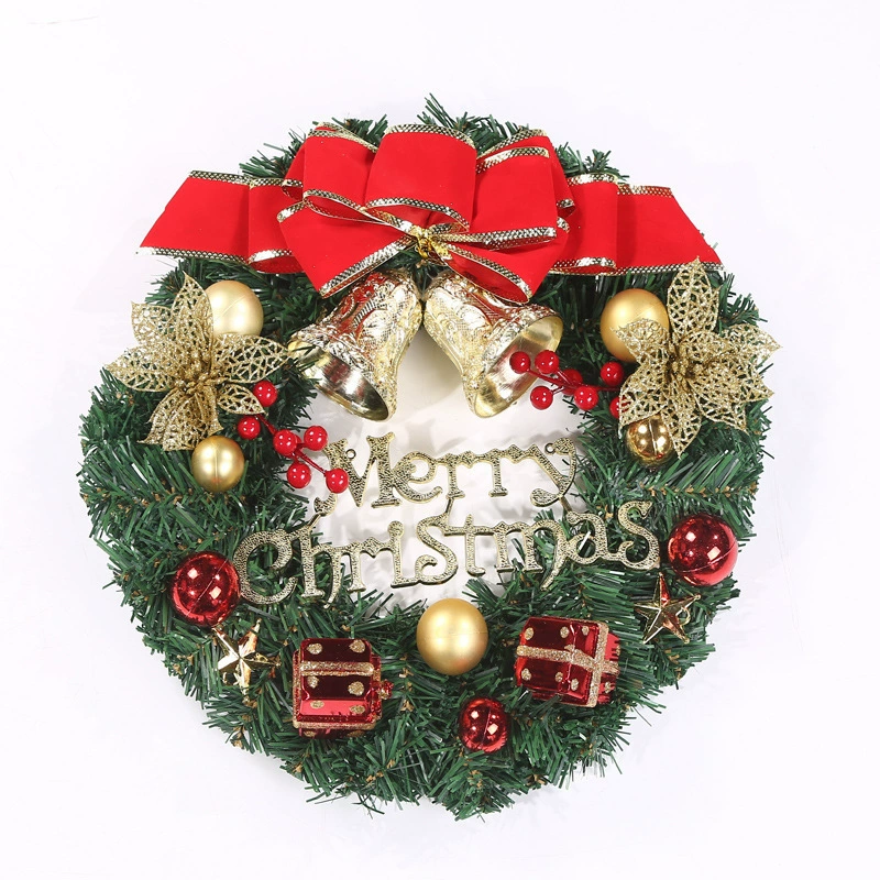 PVC wreath, 30 cm, red hotel & supermarket Christmas decoration
