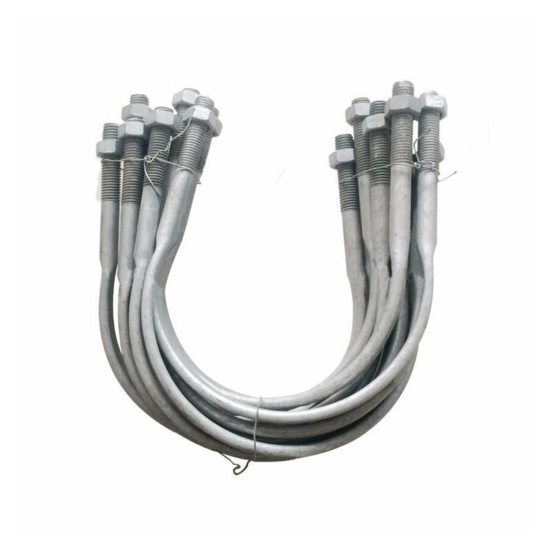 Fábrica de acero al carbono al aire libre galvanizado en caliente abrazadera de acero redondo abrazadera de acero en forma de U