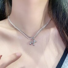甜酷风气球狗串珠项链女时尚百搭小众设计颈链高级感锁骨链项饰潮