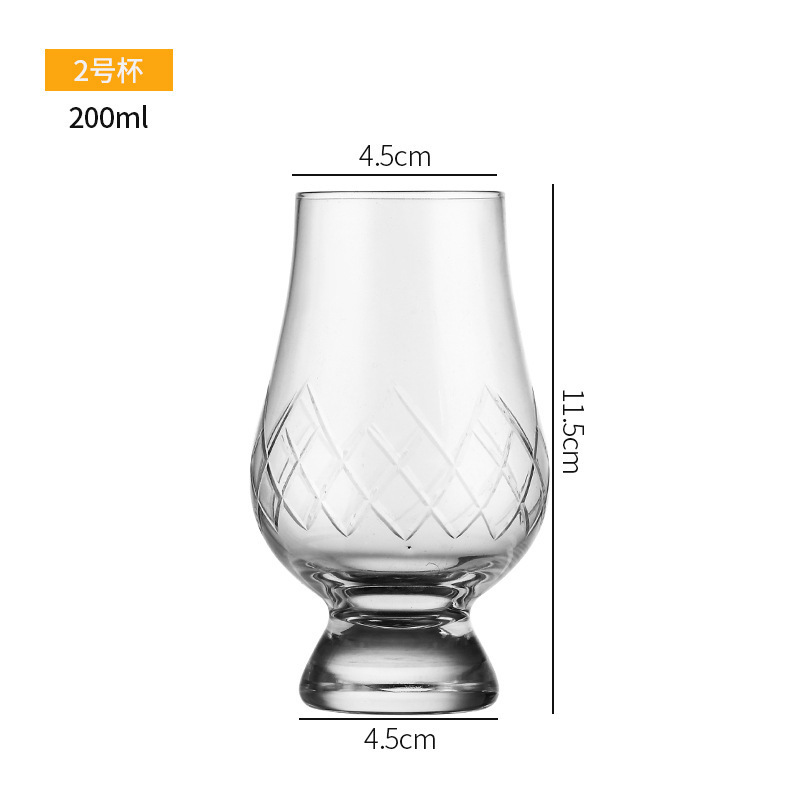 AAAA cristal whisky copa de degustación copa de olor de vidrio hecha a mano copa de whisky copa de degustación profesional se puede imprimir LOGO