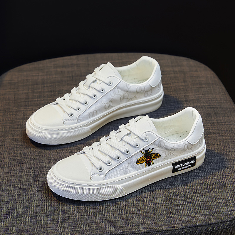 Canvas damesschoenen winter dunne ademende lage casual witte schoenen trendy mode bij veelzijdige sneakers_voghion.com