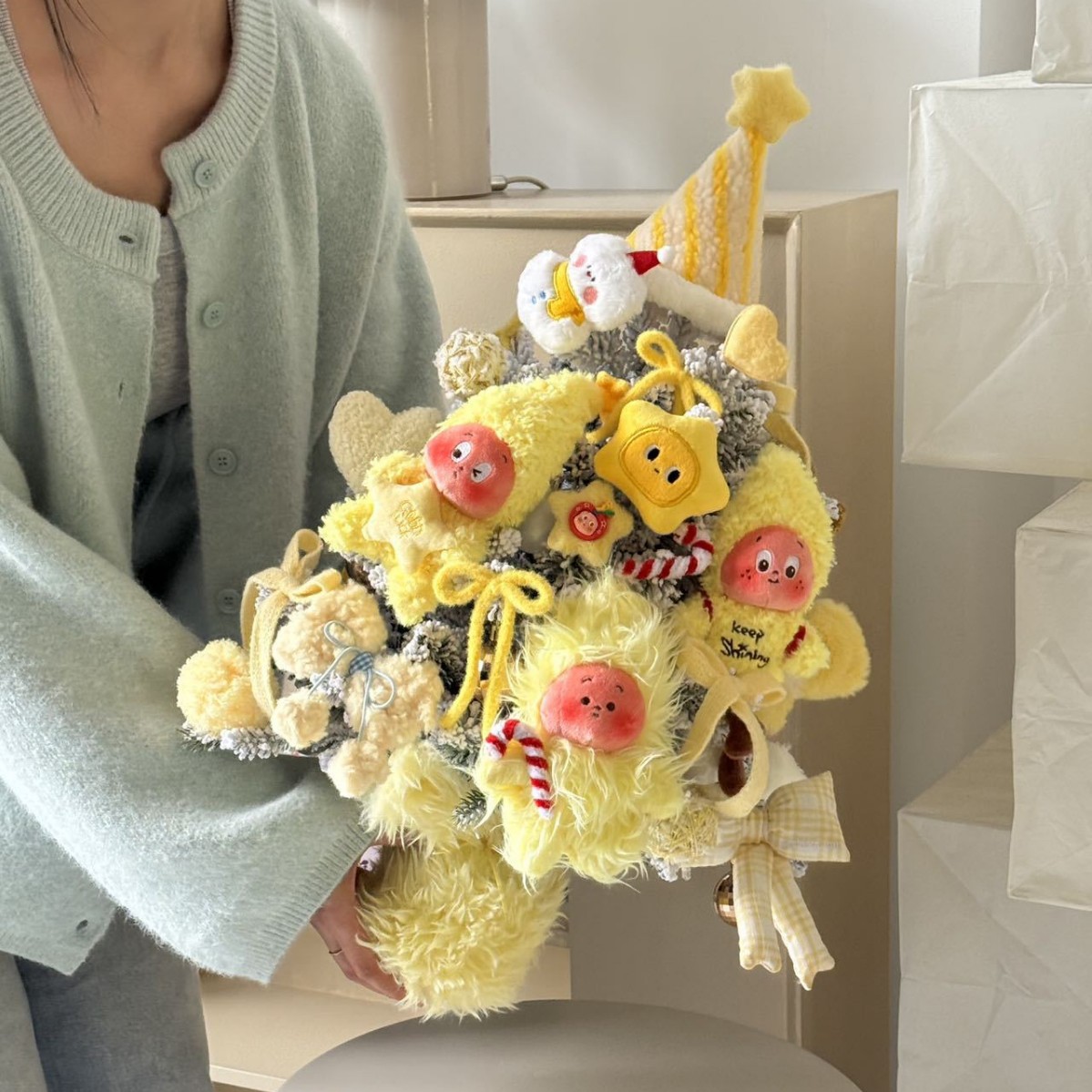 재료 키트 대형 별사람 오르골 크리스마스 트리 사이즈 약 60×40cm