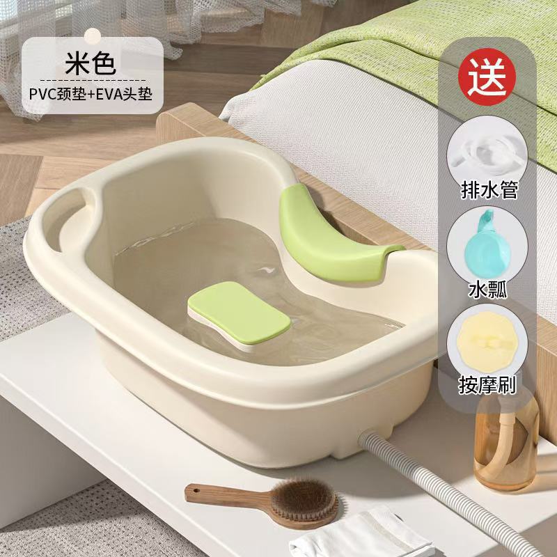 lavabo doméstico para mujeres embarazadas tipo reclinado para mujeres embarazadas, lavabo de cabello para niños embarazados, lavabo de cabello para ancianos acostados con ruedas elevables image 22