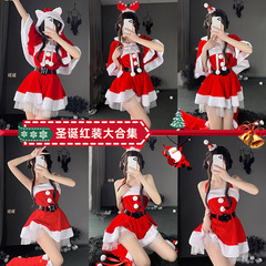 "2023 Rabbit Girl Photography: Real Capture of Chinese Style Retro Christmas Dress Dream Christmas Costume Role Play"